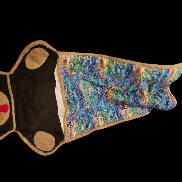 SOLD: Teddy Bear high quality Fleece Nap Sack - Picture 2 of 2